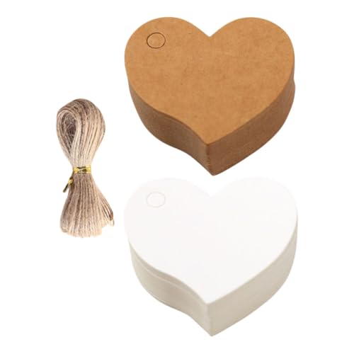 DIYEAH 200 Stk Liebesetikett Valentinstag-tags Hangtags Basteln Herzförmige Etiketten Mini-kraft-tags Valentinstag -tags Preisschilder Namensschilder Zur Hochzeit Papier von DIYEAH