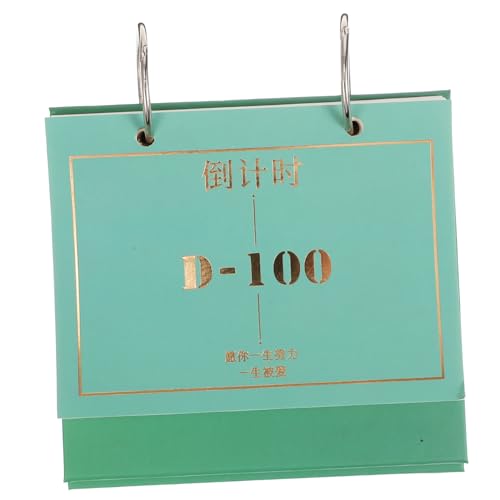 DIYEAH 2023 100-Tage-Countdown Staffelei Kalender Countdown-Zeitplan-Kalender d-Day-Down-Kalender coundtdown count-down Tagesordnung Kalender Papier umgedrehter Kalender Dark Green von DIYEAH