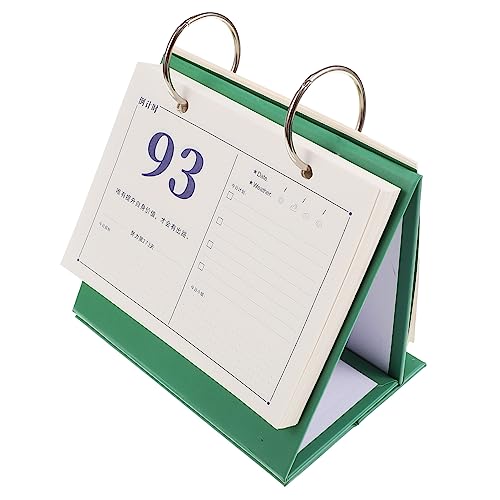 DIYEAH 2023 100-Tage-Countdown coundtdown count-down wall calendars countdowntüten Flip-Countdown-Kalender Hochzeits-Countdown Staffelei Tagesplaner kalender Papier Dark Green von DIYEAH