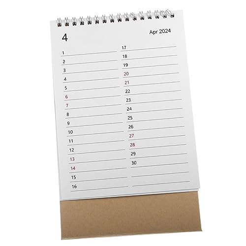 DIYEAH 2024 Tischkalender monatlicher Tischkalender Staffelei-Tischkalender Schreibtischkalender persönlicher Taschenkalender kleiner freistehender Papier von DIYEAH