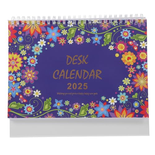 DIYEAH 2025 Desktop-Kalender-Notizblock schülerkalender tischkalender Kalender für Büro Dekorativer Kalender Tischgroßer Kalender große Kalender Kalenderschreibtisch Monatskalender Papier von DIYEAH