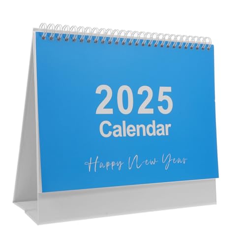 DIYEAH 2025 Kalender Schreibtischunterlage Standkalender Schreibtischkalender fürs Büro bürodekoration jahreskalender notizbuch kalender Staffelei-Tischkalender Mini-Kalender Papier Blue von DIYEAH