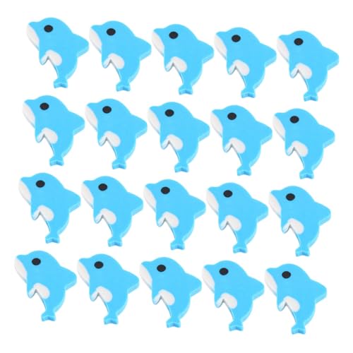 DIYEAH 20Pcs Little Delphin Eraser Eraser Grundschule Eraser Eraser Eraser Einzigartiger Radiergummi Eraser Eraser Eraser Mini Radiergummi Skurriler Radiergummi Sky Blue von DIYEAH