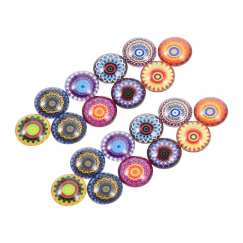 DIYEAH 20St Gem Glaspatch DIY Schmuckzubehör Schmuckdekoration glasperlen Boho-Accessoires DIY-Material Bohe-Mosaikfliese DIY-Schmuckdekor DIY Steinpflaster Patches zur Schmuckherstellung von DIYEAH