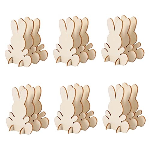 DIYEAH 20St Hasenschmuck aus Holz Plüsch krabbelndes Babyspielzeug Vogelnest Miniatur-Hausbausatz Puzzle ostern tischdeko ostertischdeko Holzhandwerk für Ostern Osterdekorationen hölzern von DIYEAH