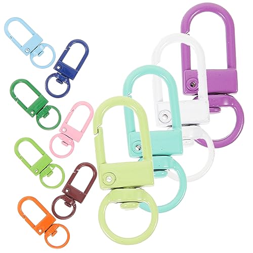 DIYEAH 20St Umhängetasche Handwerk Brieftasche Kette Mini-Karabiner Schlüsselhalter für die Handtasche Ringe bastelzeug mobile phone Schlüsselanhänger aus Metall Taschenzubehör Colorful von DIYEAH