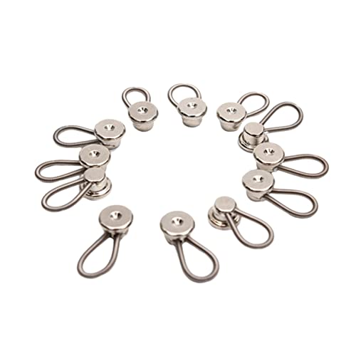 DIYEAH 20St Verlängerungen aus Metall seidenband bandfeile schienbeinschoner tape bastelzeug hochzeitslaken Spanner Knopf Extender elastische Verlängerungen Verlängerungsschnalle Silver von DIYEAH