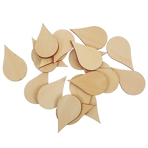 DIYEAH 20St holz DIY chip holzspalter holzspachtelmasse holzchips handgefertigter Chip Ausschnitte für Wassertropfen Schrumpfverschlüsse für Weinflaschen Wassertropfen-Ornament Hölzern von DIYEAH