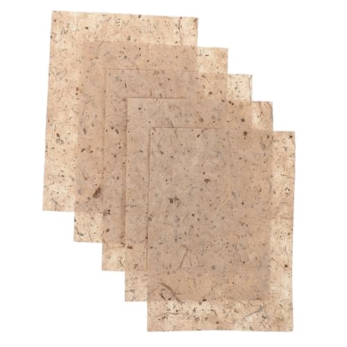 DIYEAH 20st Maulbeerpapier Handgeschöpftes Papier Vintage-papier Handgemachtes Scrapbook-papier Hausgemachtes Papier Scrapbook-papierblock Decoupage-papier Kunstgewebe Washi-papier Beige von DIYEAH