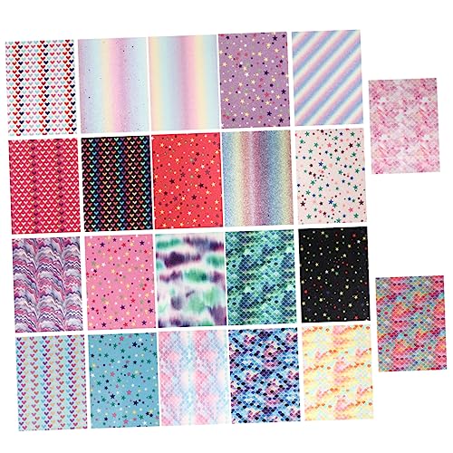 DIYEAH 22st Diy-material Glänzender Glitzerstoff Schaumstoffaufkleber Plüsch Synthetischer Stoff Vlies Heimwerken Polsterstoff Fleecestoff Bettwäsche Leder Stoff Glitzernder Lederstoff von DIYEAH