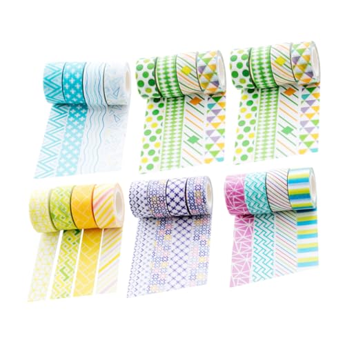 DIYEAH 24 Rollen farbiges Washi-Tape geldumschläge umschlag Creative tape Doppelseitiges Klebeband für Kleidung breites Zierband Mini-Washi-Tapes Mini-Washi-DIY-Tapes Japanisches Papier von DIYEAH