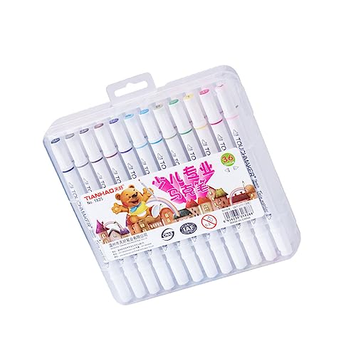 DIYEAH 24 Stk Farbmarker für kinder kindergeschenke schulsachen adventsgeschenke kinder geschenketueten kinder Markierungsstift Farbstift malen Dual-End-Marker Aquarellstift von DIYEAH