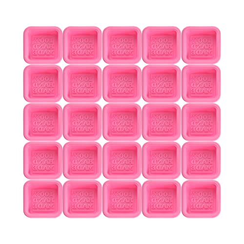 DIYEAH 25 Stk Seifenform Mini-Cupcake-Fach Kuchenformen zum Backen Mini-Cupcake-Förmchen Muffinform Seifenbasis dekoration fürs bad silikonform soap mold silikongießform Kieselgel Rosa von DIYEAH