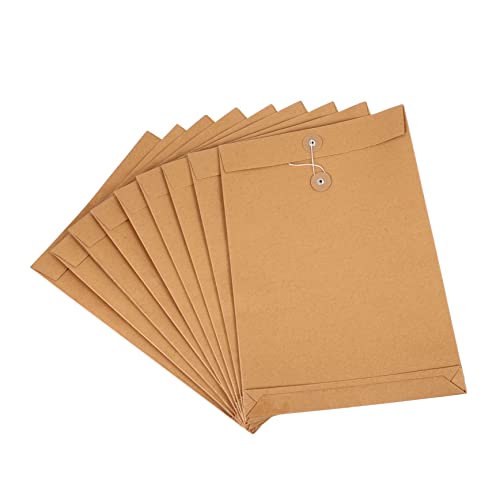 DIYEAH 25St Kraftpapier-Portfolio braune Umschläge Briefumschläge verschließen kraft dokumentenmappen aufbewahrungssack storage pockets Dokumenten-Tragetasche Organisator aus Papier von DIYEAH