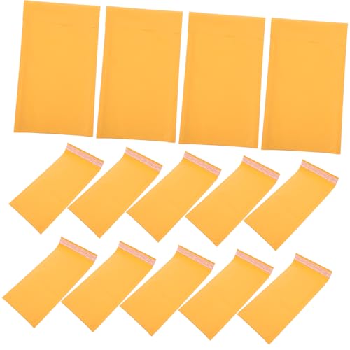 DIYEAH 25st Blasenmailer Versandtaschen Wasserdicht Gepolsterte Versandtaschen Briefumschläge Gelber Briefträger Verpackungsumschläge Für Den Versand Kleine Mailer Yellow Kraftpapier von DIYEAH