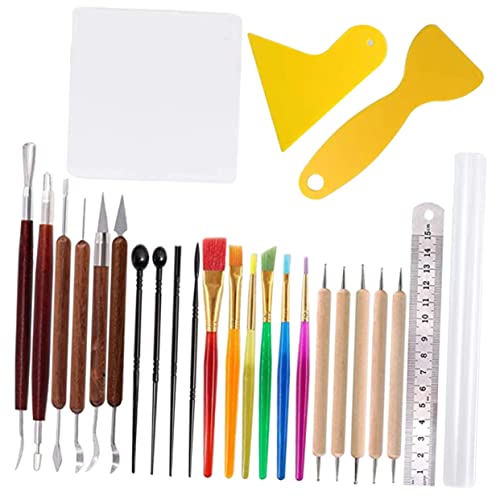 DIYEAH 26 Stk Schnitzmesser aus Ton clay tools sculpting tools Formen aus Werkzeuge aus Bildhauerwerkzeuge Modellierset aus Ton Knetmasse Prägewerkzeuge Modelliermasse Papier von DIYEAH