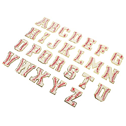 DIYEAH 26St Gestickte Buchstaben-Patches Flicken für Kleidung verschiedene Aufnäher buchstaben aufnäher buchstaben patches Kleidungsstück Patches Bekleidungsdekor-Versorgung Baumwolle von DIYEAH