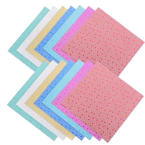 DIYEAH 28st Farbiges Glitzerpapier Origami-quadrate Glänzendes Papier Papierhandwerk Glänzendes Druckerpapier Schillerndes Papier Origami-papier-kit Quadratisches Faltpapier Bastelpapier von DIYEAH