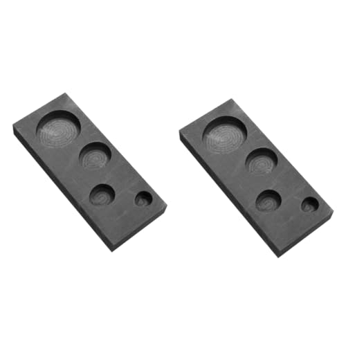 DIYEAH 2St Graphitform förmchen mold aluguss pfanne mould ling gussform Gießform schmelzen Schmelzender Silberschimmel Graphitguss-Schmelzbarren Nichteisenmetallform Barrenformen Black von DIYEAH