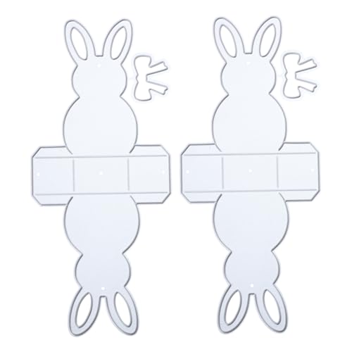 DIYEAH 2St Kaninchen sterben Stanzteile für die Kartenherstellung Hase Stanzform Eckenschneider Ostern mitgebsel Easter geschke DIY-Formvorlage Ostern stanzformen Kohlenstoffstahl Silver von DIYEAH