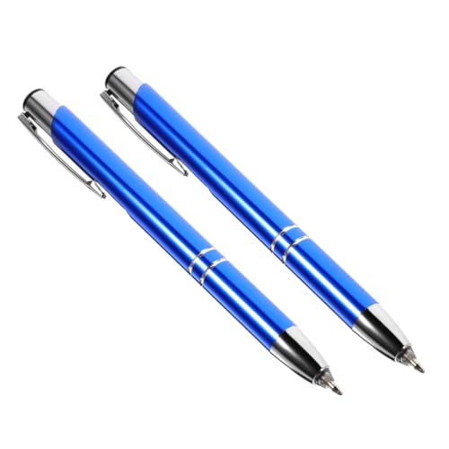 DIYEAH 2St Kugelschreiber aus Metall Schreibstift mit Licht Kugelschreiber mit LED Metallstift mit LED multifunktionaler Kugelschreiber Stift Tipps Kugelschreiber Stifte aus Metall Blue von DIYEAH