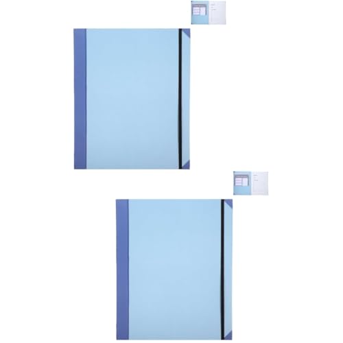 DIYEAH 2St Mappe Erweiterbarer Datei-Organizer Ordner erweitern Expanding-Dateiordner Erweiterbarer Aktenordner Datei-Tasche Dateiordner-Organizer Dokument-Organizer-Ordner Papier Blue von DIYEAH