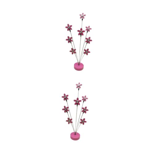 DIYEAH 2pcs Blumenmemoordner Tischkartenhalter Fotoklemme Bild Baumhalter Halter Für Fotoclips Tischkartenclip Fotoklemmständer Memo-clip Bilderständer Bildständer Rostfreier Stahl Rosa von DIYEAH