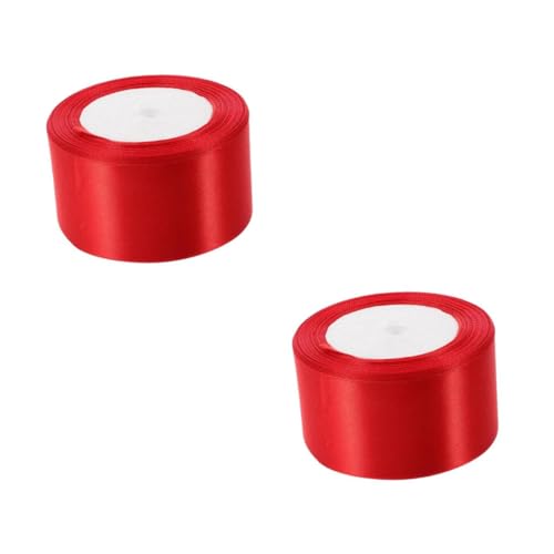 DIYEAH 2st Rotes Band Kastanienbraunes Band Geschenkverpackungszubehör Band Für Weihnachtsbaum Weihnachtsnetzband Weihnachtsband Aus Samt Zuckerstangenband Bulk-band Spitzenband Polyester von DIYEAH