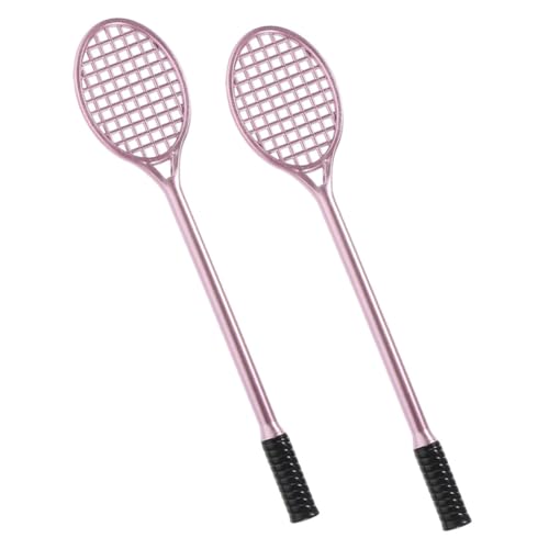 DIYEAH 2st Schläger-gelstift Büro Stifte Süße Stifte Sportstifte Tennisschläger-tintenstift Kugelschreiber in Form Eines Tennisschlägers Lustiger Stift Stifte Gel Rosa Plastik von DIYEAH