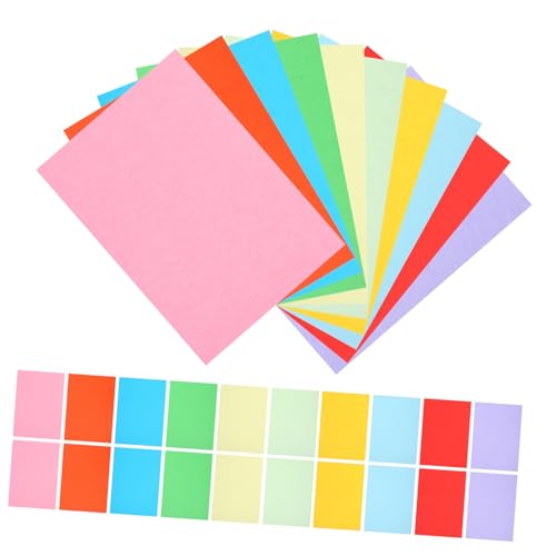 DIYEAH 3 Packungen Farbkopierpapier Kleines Leeres Notizbuch Hartes Papier Halbes Briefpapier Bastelkarton Druckerpapier Karton Farbig Leere Bücher Für Buntes Leeres Notizbuch von DIYEAH