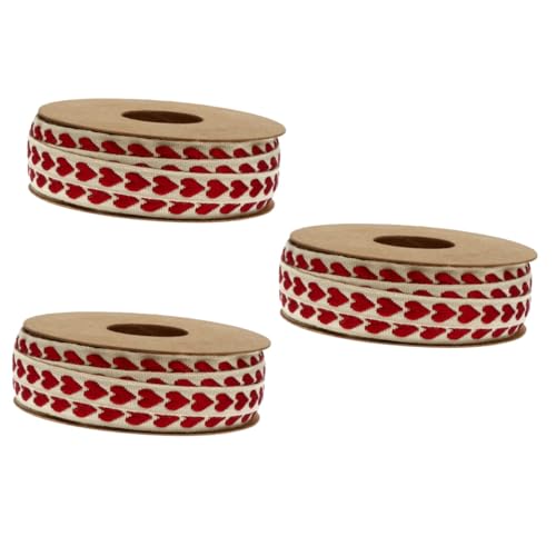 DIYEAH 3 Rollen Schleife Geschenkband haar spangen haarklips weinachtendecor weihachtsdeko haar clip Satinbänder funkeln Schrägband Kuchen handgemachtes DIY-Band Verpackungsband von DIYEAH