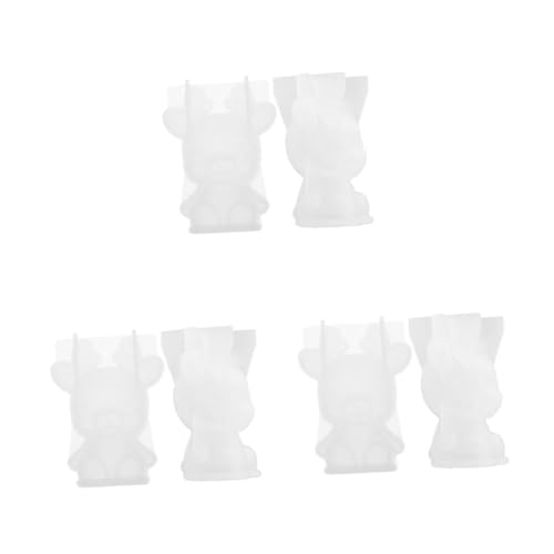 DIYEAH 3 Sätze 3 Sets Hirsch Klebeform Tierform Silikonformen DIY Set Silikonrahmenform Silikonform Werkzeug Hirschform Tierform Silikonform Kerzenform Weiß 2 Stück 2 Stück * 3 von DIYEAH