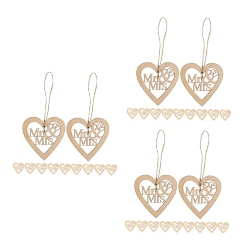 DIYEAH 3 Sätze 3 Sets Holz Hochzeitsdekoration Valentinstag Herzen Dekorationen Holzspäne Herzen Zum Basteln Herz Bastelei Herz Ornament Valentinstag Deko Set 20 Stück * 3 von DIYEAH