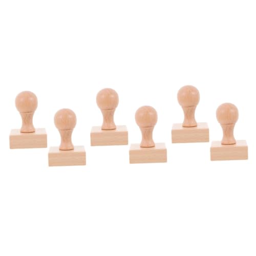 DIYEAH 3 Sätze 3 Sets Kinder Stempel Briefmarken Dekorative Bastelstempel Holz Stempel Handgefertigte Holzstempel Stempel Für Klassenzimmer Holzblock Stempel DIY Stempel 2 Stück * 3 von DIYEAH