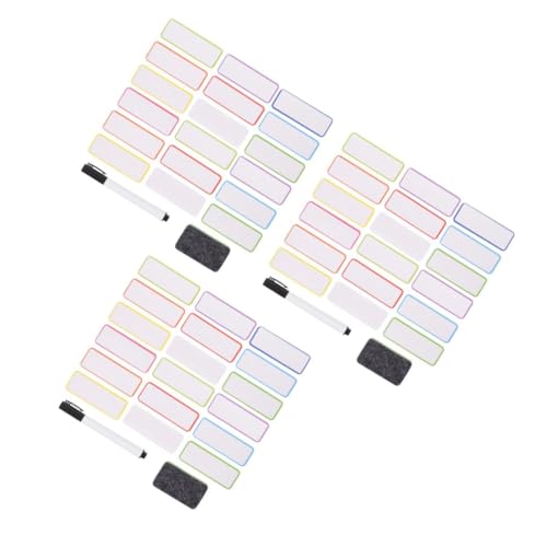 DIYEAH 3 Sätze 3 Sets Magnetische Etiketten Für Schließfächer Kühlschrank Magnet Namensschilder Mini Whiteboard Trocken Abwischbare Tafelmagnete Namensschilder Magnete 60 Stück * 3 von DIYEAH