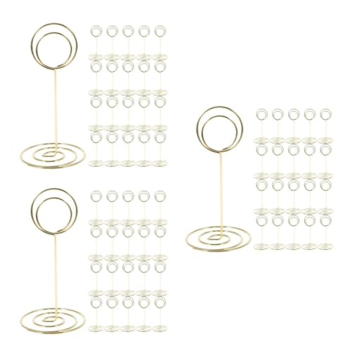 DIYEAH 3 Sätze 3 Sets Notizordner Tischkartenhalter Hochzeitsdekorationen Tischkartenclips Tischfotohalter Kartenhalter Ständer Grußkartenständer Bildhalter Für 30 Stück * 3 von DIYEAH