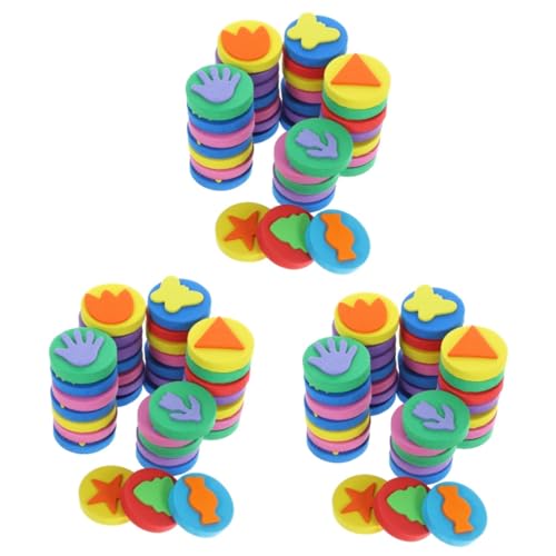 DIYEAH 3 Sätze 3Er Set Malschwämme Malschwamm Stempel Sets Make Up Schwammhalter Malschwamm Aus Schaumstoff Bastelschwamm Malformen Schwämme Stempel Malwerkzeuge Für 36 Stücke * 3 von DIYEAH