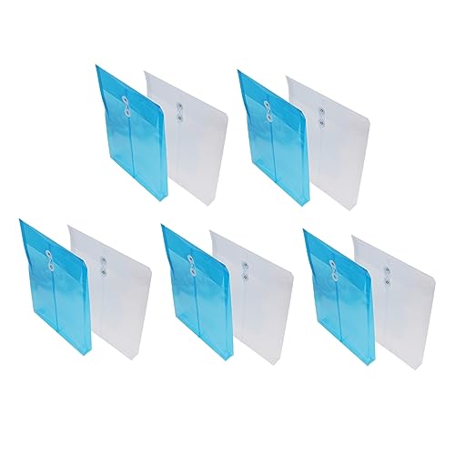 DIYEAH 3 Sätze À 10 Stück Portfolio Taschenordner A4 farbige Ordner Dokumentenumschlag-Organizer papiertüten bunt dokumentenmappe transparente Aktenhalter Aktentaschen fürs Büro PVC von DIYEAH