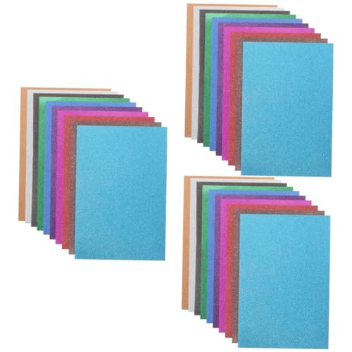 DIYEAH 3 Sätze A4 Glitzerpapier Kreativpapier Bastelmaterial Goldpapier Toilettenpapier Masse Geschenkpapier Papier Schneiden Selber Machen Glitzerndes Bastelpapier Goldpulver 20 Blatt*3 von DIYEAH