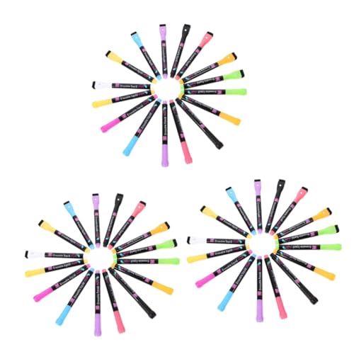 DIYEAH 3 Sätze Basierend Etiketten Punkt Textmarker Markierungen Pastell Neon Flüssig Whiteboard-marker Tipp Cool Planke Berühren Löslich Zeitschrift Tafeln Plastik 16 Stücke * 3 von DIYEAH