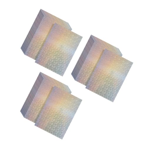 DIYEAH 3 Sätze - Bastelmaterial Kreativpapier Holographisches Kartonpapier Rote Karte Sternstreifen Aus Papier Glitzerpapier-karton Glitzerkarton Papierstau 10 Blatt*3 von DIYEAH