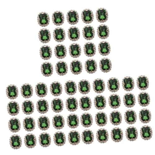 DIYEAH 3 Sätze Basteln Sie Strasssteine Bastelzeug Rhinestones Dekorationsmaterial Handgemachte Materialien Zarte Kleine Strasssteine Accessoires Annähen Kupfer Green 20 Stück * 3 von DIYEAH