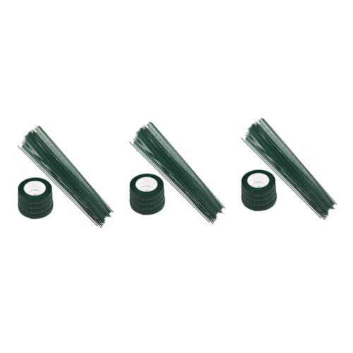 DIYEAH 3 Sätze Blumenband-set Pflanzen Kleine Speicherlösungen Materielles Zubehör Mini-modell Künstliches Baummodell Modell Gartenbaum Handgemachtes Klebeband Eisendraht Green von DIYEAH