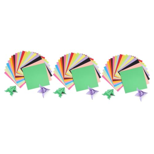 DIYEAH 3 Sätze Buntes Origami Bunte Origami-papiere Pastellpapier Zum Basteln Farbiges Kartonpapier Quadratisches Papier Bunter Karton Farbkarton Scrapbook-papier Zellstoff 200 Stück * 3 von DIYEAH