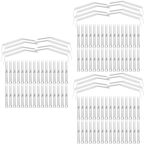 DIYEAH 3 Sätze Doppellochbindung Aus Metall Buchbindeklammern Büroklammern Mappen Mit Taschen Und Zacken Bulldogge-clips Große Clips Zum Zeichnen Bindende Rückenkämme Silver 150 Stück * 3 von DIYEAH