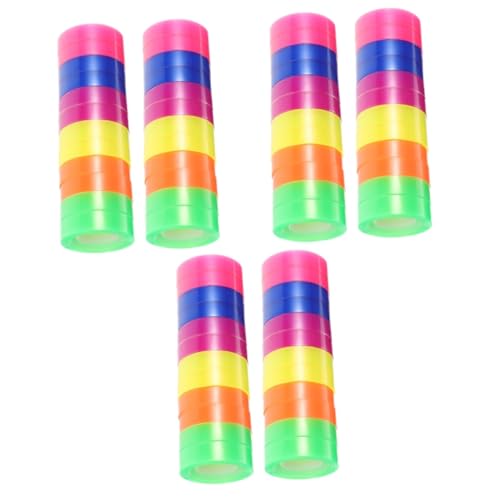 DIYEAH 3 Sätze Farbe Transparentes Klebeband Nachfüllung Pastell Spender Briefpapierbänder Textmarker Dichtungsbänder Dichtungsband Clear Tape Geschenkbänder Band Masse Bopp 24 Rollen * 3 von DIYEAH