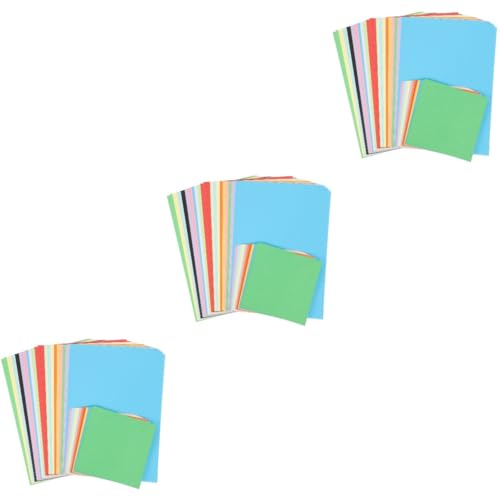 DIYEAH 3 Sätze Farbiger Karton Basteln Für Bastelmaterial Für Crafts for Buntpapier Papphefter Druckerpapier Faltpapier Basteln Druckpapier Masse Diy-papier 120 Blatt*3 von DIYEAH