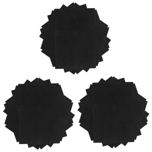 DIYEAH 3 Sätze Flash-luftpolsterfolie Schaumstoffaufkleber Selbstklebendes Schaumstoffband Mini Bastelpapier Schwammmaterial Schwammpapier Selber Machen Schwarze Glitzerkarte 10 Stück * 3 von DIYEAH