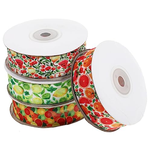 DIYEAH 3 Sätze Fruchtband Bogenband Bastelband Machen Wickelband Geschenkbänder Ein Verpackungsband Diy-bastelband Schleifenband Selber Machen Polyester 4 Rollen * 3 von DIYEAH