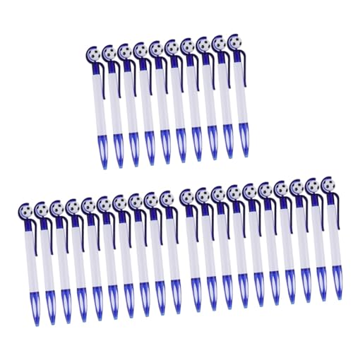 DIYEAH 3 Sätze Fußball Kugelschreiber Einziehbarer Stift Cartoon-schreibwaren-stift Schreibstifte Für Das Büro Bezaubernde Schreibstifte Party-schreibstifte Blue Plastik 10 Stück * 3 von DIYEAH